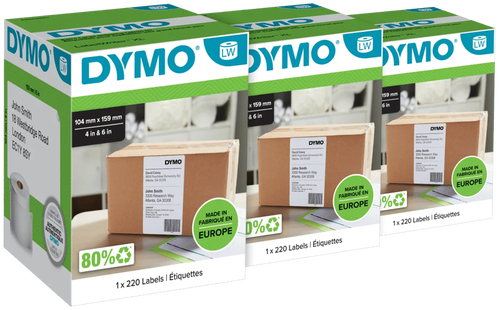 DYMO LabelWriter Extra Grote Etiketten 104 x 159 mm 3-pack