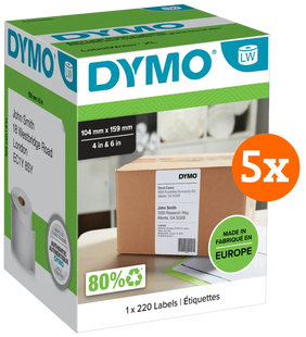 DYMO LabelWriter Extra Grote Etiketten 104 x 159 mm 5-pack