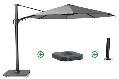 Platinum Challenger zweefparasol 3.5m T2 premium (incl. voet + hoes) manhattan