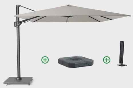 Platinum Challenger zweefparasol 3x3m T2 (incl. voet + hoes) manhattan