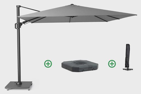 Platinum Challenger zweefparasol 3x3m T2 premium (incl. voet + hoes) manhattan