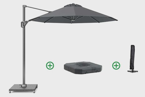 Platinum Voyager zweefparasol 3mØ T1 (incl.voet + hoes) antracite
