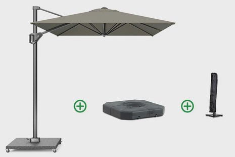 Platinum Voyager zweefparasol 3x2m T1 (incl. voet + hoes) taupe