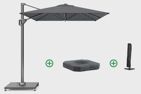Platinum Voyager zweefparasol 3x2m T1 (incl. voet + hoes) antracite