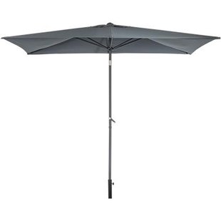 Central Park Stokparasol Cielo - 250x150cm - Antraciet - Kantelbaar Met Opwindmechanisme 180g/m²
