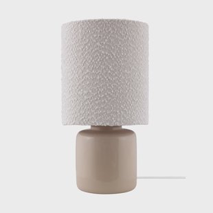 Globen Lighting Florian tafellamp Wit bouclé/beige, Ø20x39 cm