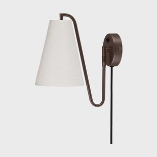 Globen Lighting Lou wandlamp Bouclé wit-brons