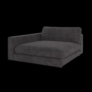 Duncan modulaire chaise longue antraciet - links - 129 cm