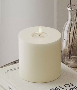 LED Stompkaars Creme - ø 10 x 10 cm