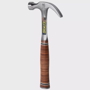 Estwing E16C Curved Claw Hammer EWEE16C Stacked Leather Grip. klauwhamer 454 gram