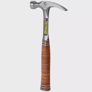 Estwing E16S Straight Claw Hammer EWEE16S Stacked Leather Grip, klauwhamer 454 gram