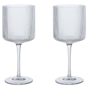 Ferm Living Ripple Red Wijnglas Set Van 2