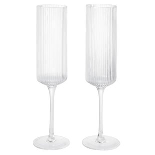 Ferm Living Ripple Champagneglazen Flutes Set Van 2