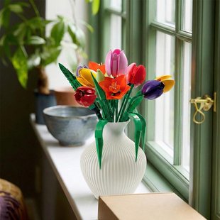 BrickVase - Vaas Wit voor LEGO Bloemen