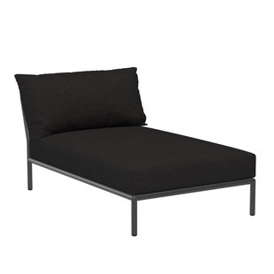Houe Level2 Chaise Longue Ligbed Frame Donkergrijs Stof