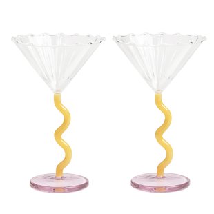 &amp;klevering Curve Coupe Champagneglazen Set Van 2