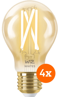 WiZ Smart Filament lamp Standaard Goud 4-pack - Warm tot Koelwit Licht - E27