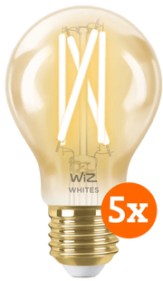 WiZ Smart Filament lamp Standaard Goud 5-pack - Warm tot Koelwit Licht - E27