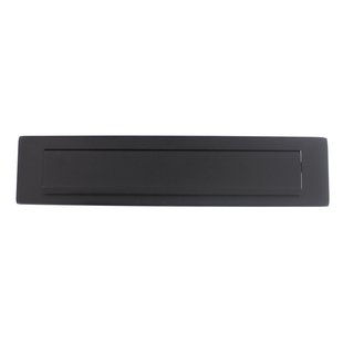 Intersteel Brievenbus Met Klep/regenrand - Staal - Zwart - 35x9,5x2,5cm