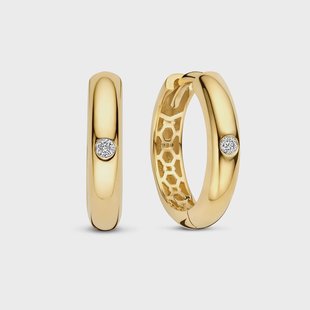 Isabel Bernard De La Paix Lize Gouden Oorbellen Met Diamant 0.03 Karaat voor dames