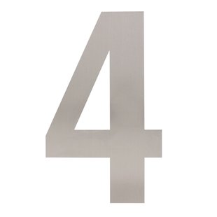 Intersteel Huisnummer 4 Xxl Hoogte 50cm Rvs Geborsteld