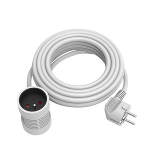 Sencys Verlengsnoer - 2 Stopcontacten - Kinderbeveiliging - 3m - Wit