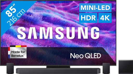 Samsung 85 Neo QLED QN80F 4K (2025) + Samsung HW-Q990F Zwart