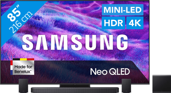 Samsung 85 Neo QLED QN80F 4K (2025) + Samsung HW-Q930F Zwart