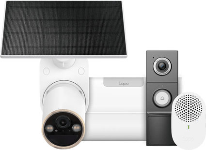 TP-Link Tapo C460 Solar Kit + H500 CentralHub + D235 Smart Battery & Wired Doorbell