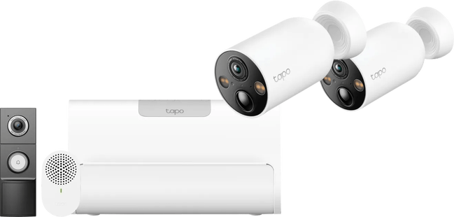 TP-Link Tapo C460 Duo Pack + H500 CentralHub + D235 Smart Battery & Wired Doorbell