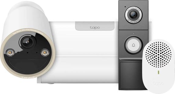 TP-Link Tapo C460 + H500 CentralHub + D235 Smart Battery & Wired Doorbell
