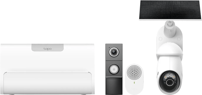 TP-Link Tapo C660 Solar Kit + D235 Smart Battery & Wired Doorbell + H500 CentralHub