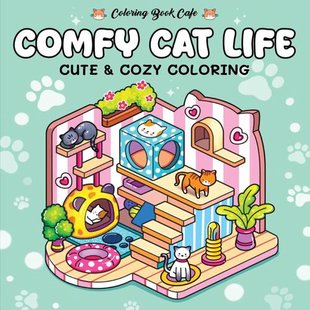 Comfy cat life - Cute & cozy coloring