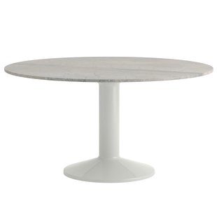 Muuto Midst Eettafel&Oslash;140 Grijs Onderstel Grijs Marmer