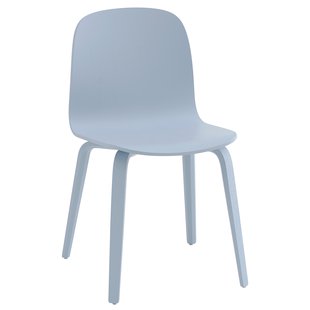Muuto Visu Eetkamerstoel Houten Onderstel Lichtblauw