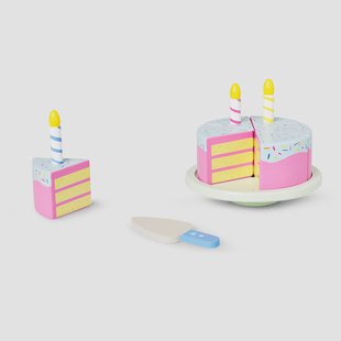 Houten verjaardagstaart