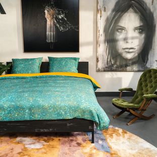 Sale - Kayori Shinjo - Dekbedovertrek - Tencel - 140/200-220 - Turqoise