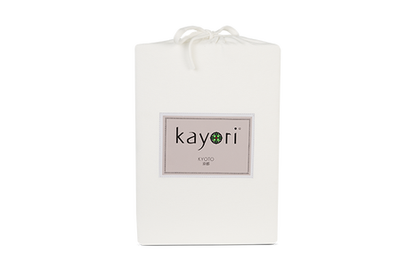 Sale - Kayori Biologisch Kyoto - Hoeslaken - Jersey- 180-200/200-220 - Offwhite