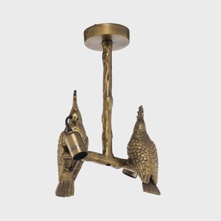 Lindby - Nirvathia Parrot Plafondlamp Geel Koper