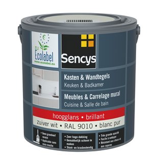 Sencys Lak Voor Wandtegels En Meubels, Keuken & Badkamer Ral9010 Glans 2,5l
