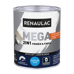 Renaulac Houtlak Mega - Zijdeglans - Wit - 750ml