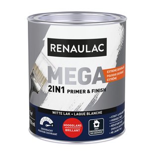 Renaulac Lak Mega - Hoogglans - Wit - 750ml