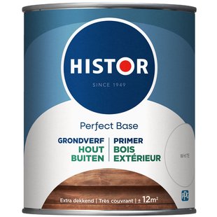 Histor Perfect Base Grondverf Hout Buiten Wit 750ml
