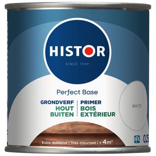 Histor Perfect Base Grondverf Hout Buiten Wit 250ml