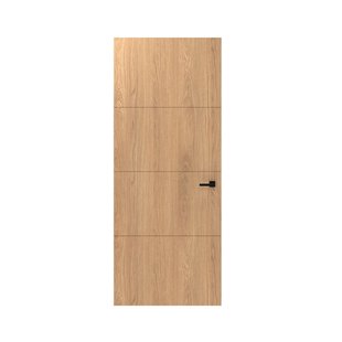 Cando Binnendeur Groove Original Ca01 - Licht Eiken - Gelakt - Opdek - Links - 83x201,5cm