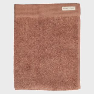 Handdoek, recycled katoen, terraroze, 50 x 100 cm