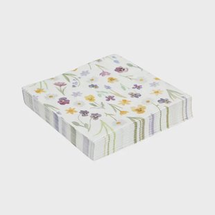 Servetten, papier, lentebloem, 33 x33 cm