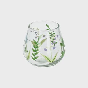 Waxinelichthouder, glas, blauwe druif,&Oslash; 8 x 8 cm