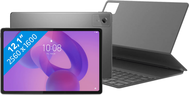 Lenovo Idea Tab Plus 12,1 inch 256GB Wifi Grijs met Stylus + Toetsenbord Hoes AZERTY