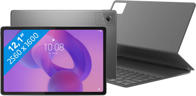 Lenovo Idea Tab Plus 12,1 inch 256GB Wifi Grijs met Stylus + Toetsenbord Hoes QWERTY